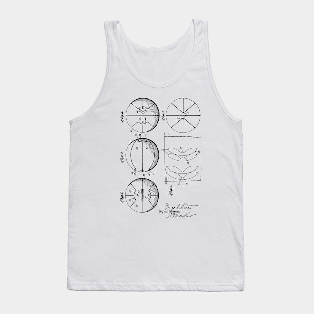 Basketball Vintage Patent Hand Drawing Tank Top by TheYoungDesigns